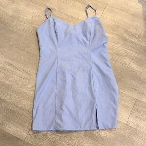 Forever 21 Sky Blue Satin Dress